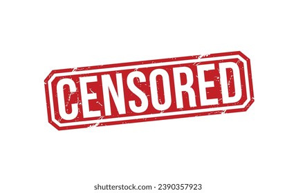 Ilustración vectorial del sello de caucho censurada sobre fondo blanco. Sello de caucho censurado
