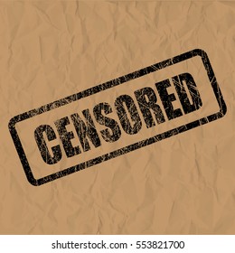censored rubber stamp vector illustration. Contains original brushes