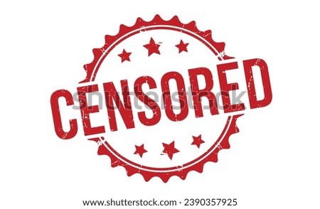 Censored rubber stamp vector illustration on white background. Censored rubber stamp