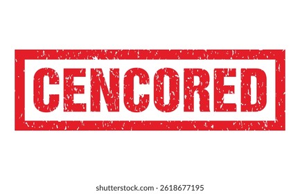 Censored rubber stamp vector template