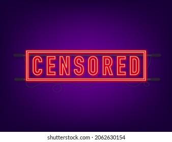 Censored sign. Black censor bar concept. Vector stock illustration