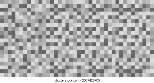Censored Sign From Pixel Blur. Square Grey Background In Mosaic Design. Abstract Vector Illustration, Blurry Effect For Protection Face On A Photo And Video. Digital Censorship For Content