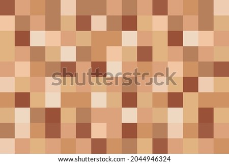 Censored sign from pixel blur. Square color background in mosaic design. Blurry effect for protection face and body on photo and video. Digital censorship for content, abstract vector illustration