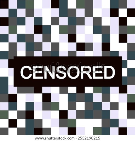 Censored signs. Pixel censored concept. Vector illustration.