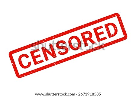 Censored Stamp, Privacy Protection Stamp, Sensitive Content Alert Stamp Vector Design