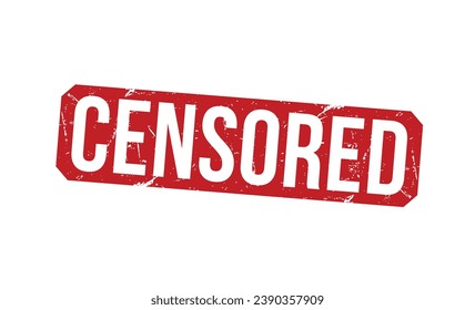 Censored stamp red rubber stamp on white background. Censored stamp sign. Censored stamp.