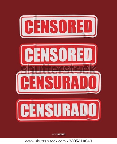 Censored sticker with realistic style.