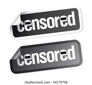 Censored stickers set