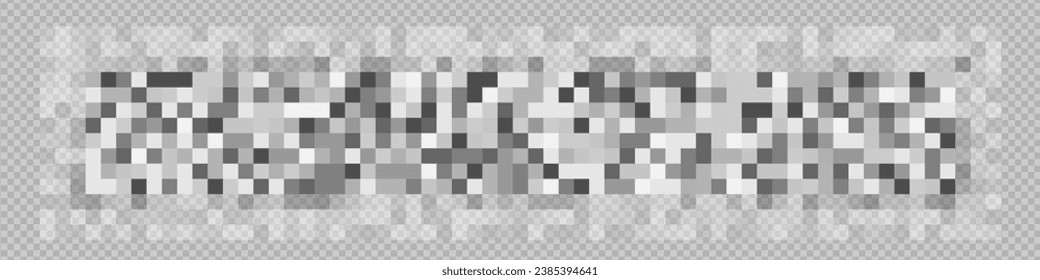 Censored texture background. Censor blur effect. Pixeled bar pattern mosaic black box