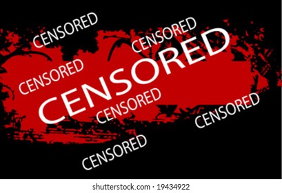 CENSORED vector illustration