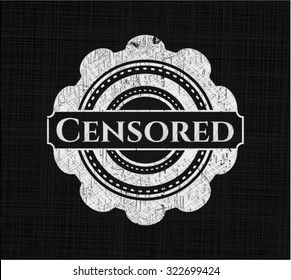 Censored written on a blackboard