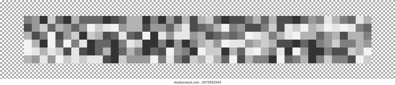 La censura desdibujó la textura. Fondo gris del mosaico del pixel. Patrón a cuadros para ocultar texto, Imagen u otro contenido prohibido, de privacidad o solo para adultos. Ilustración gráfica Vector.