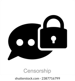 Censorship and censor icon concept