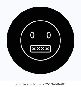 censorship emoji Vector Icon, News Censor Emoji, 