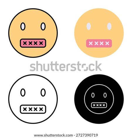 censorship emoji Vector Icon, Suitable For Mobile Apps, Web Apps And Print Media. Multiple Style Icons, 