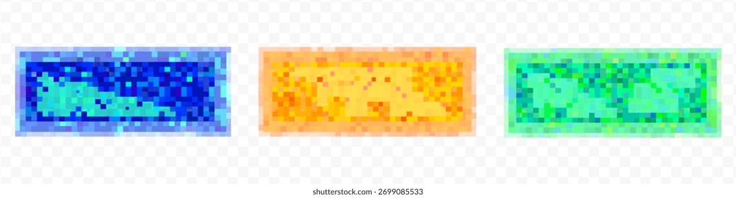 Zensurtextur und Pixel-Mosaik-Hintergrund - hauttöntes Pixelmuster auf transparentem Hintergrund mit karierter Zensurunschärfe zum Schutz der Privatsphäre.