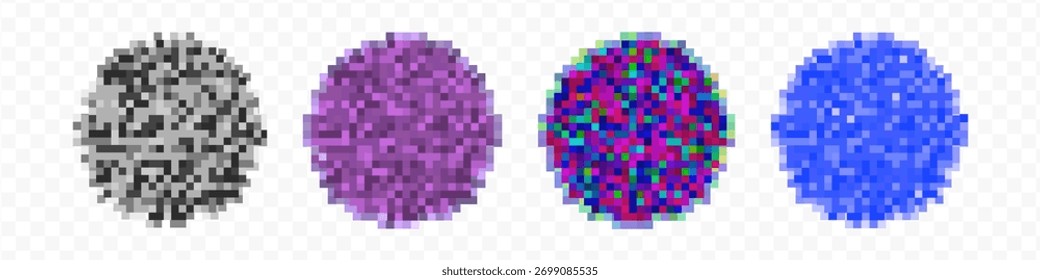 Zensurtextur und Pixel-Mosaik-Hintergrund - hauttöntes Pixelmuster auf transparentem Hintergrund mit karierter Zensurunschärfe zum Schutz der Privatsphäre.