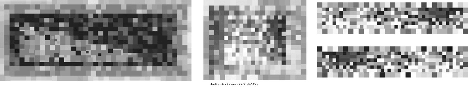 Zensurtextur und Pixel-Mosaik-Hintergrund - hauttöntes Pixelmuster auf transparentem Hintergrund mit karierter Zensurunschärfe zum Schutz der Privatsphäre.