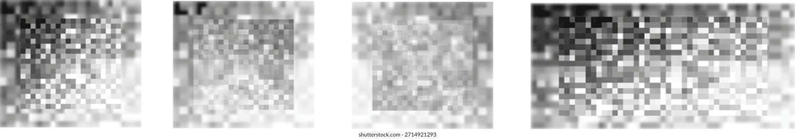 Censorship texture and pixel mosaic background – skin toned pixel pattern on transparent background with checkered censor blur for privacy protection.