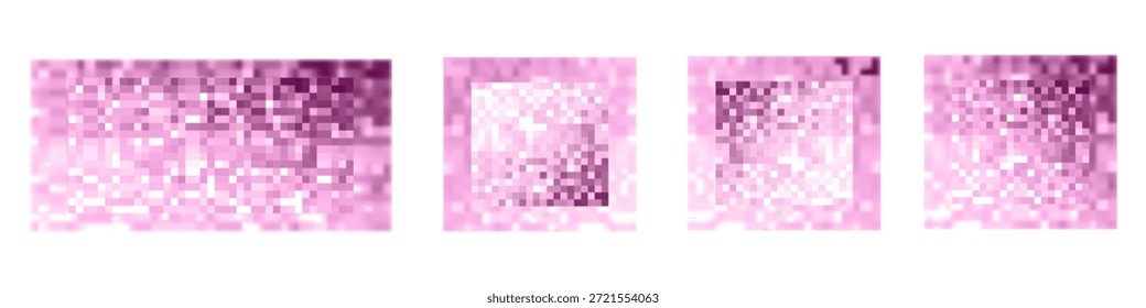 Zensurtextur und Pixel-Mosaik-Hintergrund, hauttönte Pixel-Muster auf transparentem Hintergrund mit karierten Zensor Unschärfe für den Schutz der Privatsphäre.