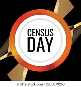 Census Day. Design Suitable For Greeting Card Poster And Banner