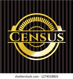Census gold shiny emblem