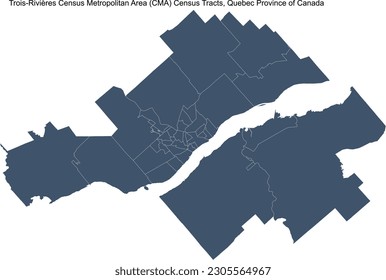 Trois-Rivières Census Metropolitan Area (CMA) Census Tracts, Quebec Province of Canada in 2021