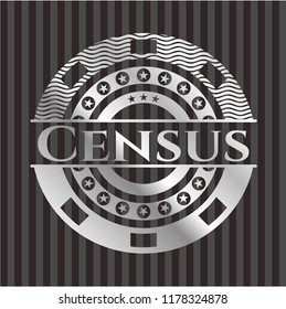 Census silvery emblem or badge