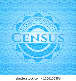 Census water representation style emblem.