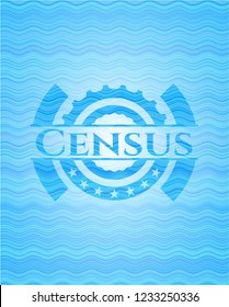 Census water wave style emblem.