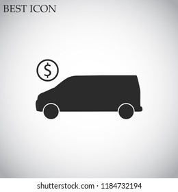 cent car vector icon 10 eps