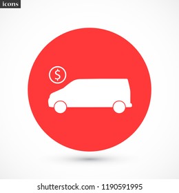 cent car vector icon 10 eps