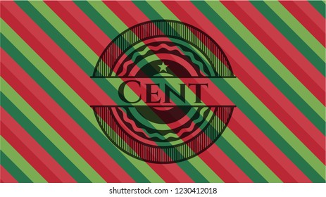 Cent christmas style badge..