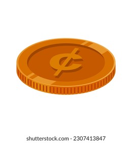 Cent Coin Bronze Money Dollar Cent Vector Copper