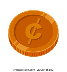 Cent Coin Bronze Money Dollar Cent Vector Copper