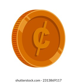 Cent Coin Bronze Money Dollar Cent Vector Copper