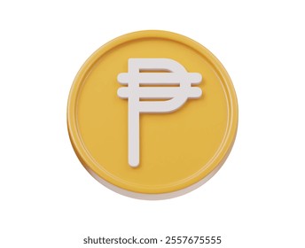  Cent coin icon isolated 3d render