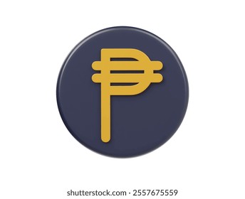  Cent coin icon isolated 3d render