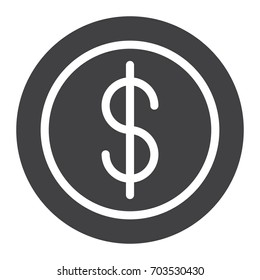 Cent coin icon vector, filled flat sign, solid pictogram isolated on white. Symbol, logo illustration. Pixel perfect graphics