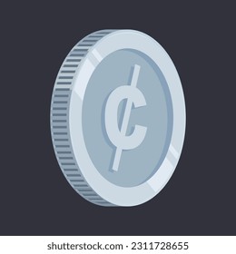 Cent Coin Silver Money Dollar Cent Vector Tin