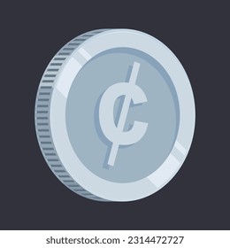 Cent Coin Silver Money Dollar Cent Vector Tin