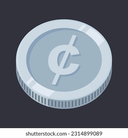 Cent Coin Silver Money Dollar Cent Vector Tin