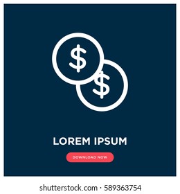 Cent coins vector icon