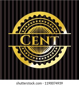 Cent gold shiny badge