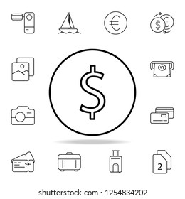 cent icon. Element of simple icon for websites, web design, mobile app, info graphics. Thin line icon for website design and development, app development on white background