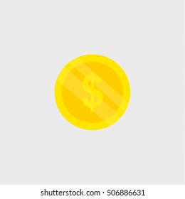 cent icon, flat design