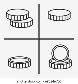 Cent icon set illustration isolated vector sign symbol