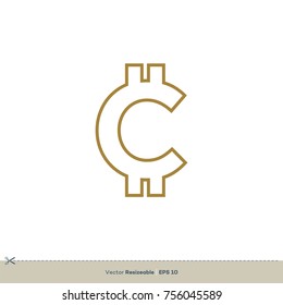 Cent Money Icon Vector Logo Template Illustration Design. Vector EPS 10.