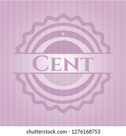 Cent realistic pink emblem