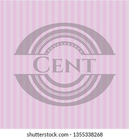 Cent realistic pink emblem